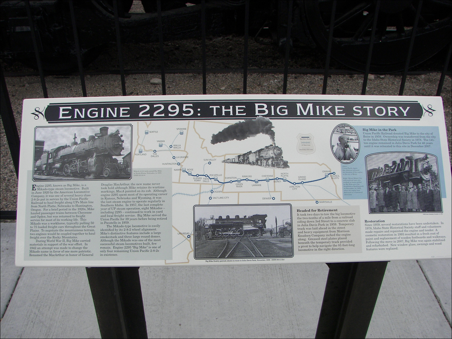 Boise Train Depot Big Mike facts